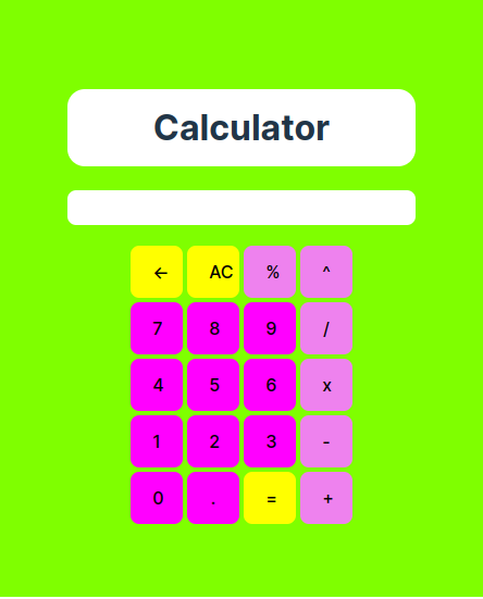 Calculator website preview